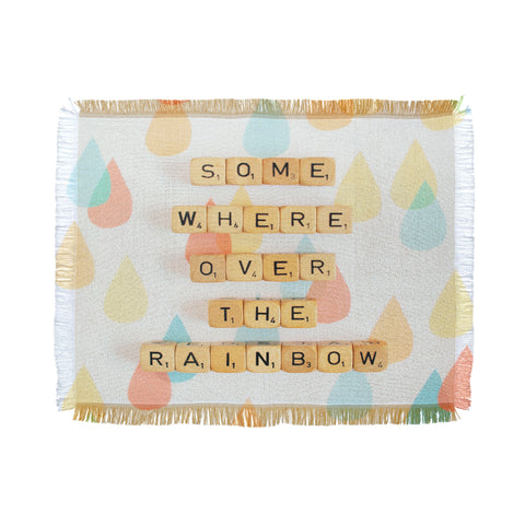 Happee Monkee Somewhere Over The Rainbow Throw Blanket
