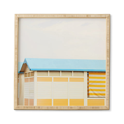 Happee Monkee Sunny Beach Huts Framed Wall Art