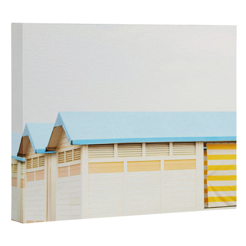 Happee Monkee Sunny Beach Huts Art Canvas