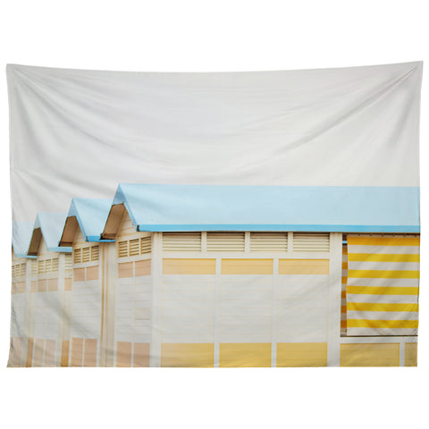 Happee Monkee Sunny Beach Huts Tapestry