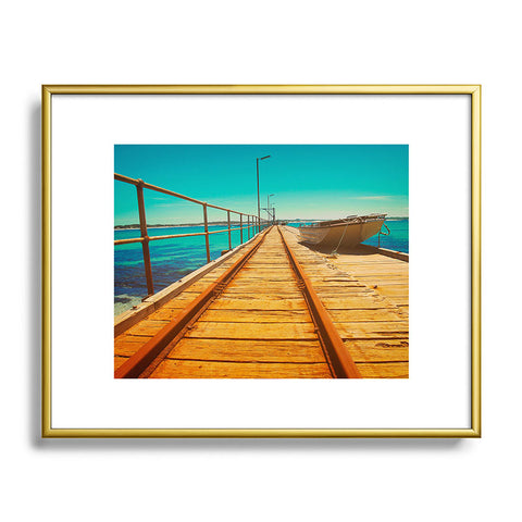 Happee Monkee The Jetty Metal Framed Art Print