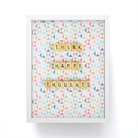 Happee Monkee Think Happy Thoughts Framed Mini Art Print