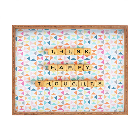 Happee Monkee Think Happy Thoughts Rectangular Tray