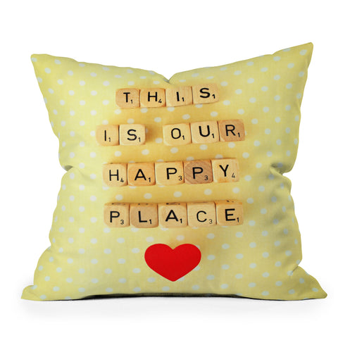 Happee Monkee This is Our Happy Place Throw Pillow