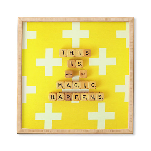 Happee Monkee This is Where The Magic Happens Framed Wall Art