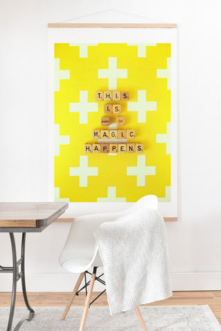 Happee Monkee This is Where The Magic Happens Art Print And Hanger