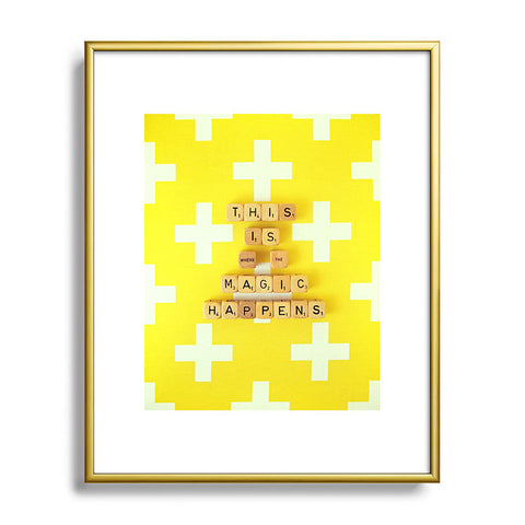 Happee Monkee This is Where The Magic Happens Metal Framed Art Print