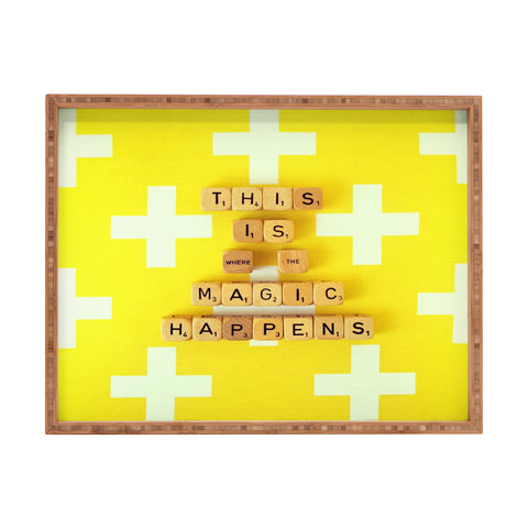 Happee Monkee This is Where The Magic Happens Rectangular Tray