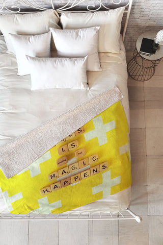 Happee Monkee This is Where The Magic Happens Fleece Throw Blanket