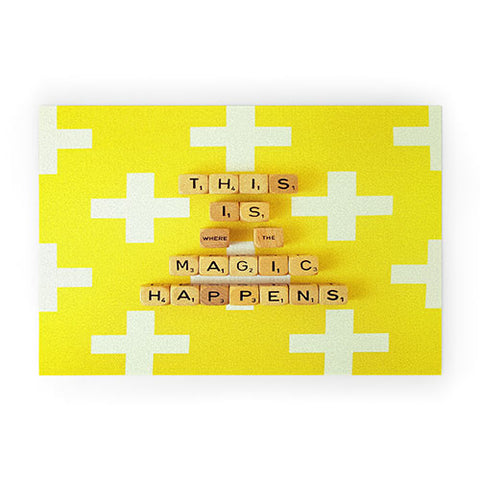 Happee Monkee This is Where The Magic Happens Welcome Mat