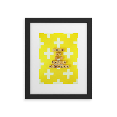 Happee Monkee This is Where The Magic Happens Framed Art Print