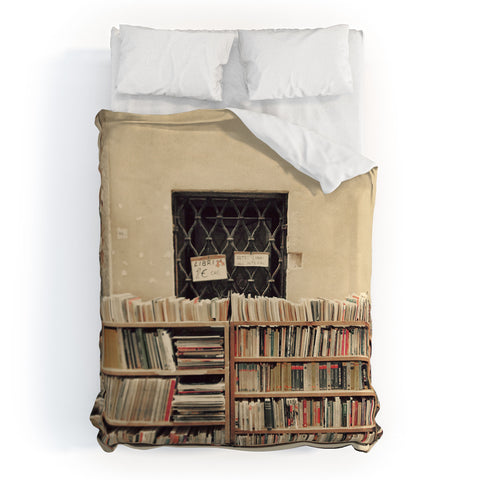 Happee Monkee Venice Bookstore Duvet Cover