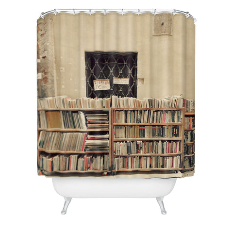 Happee Monkee Venice Bookstore Shower Curtain