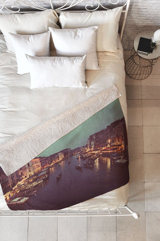 Happee Monkee Venice Night Fleece Throw Blanket