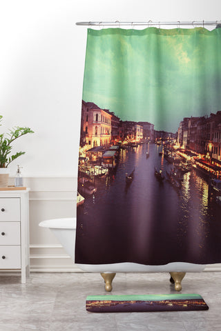 Happee Monkee Venice Night Shower Curtain And Mat
