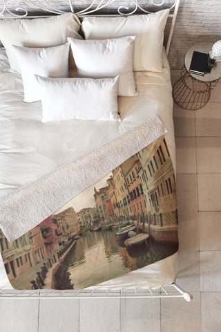 Happee Monkee Venice Waterways Fleece Throw Blanket