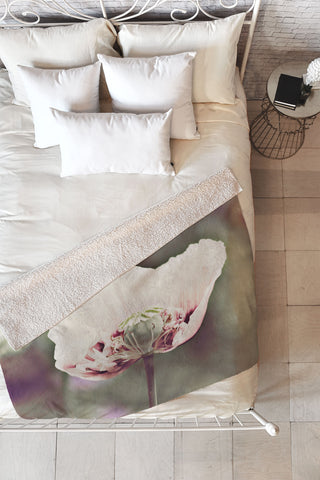 Happee Monkee Violet Poppy Fleece Throw Blanket