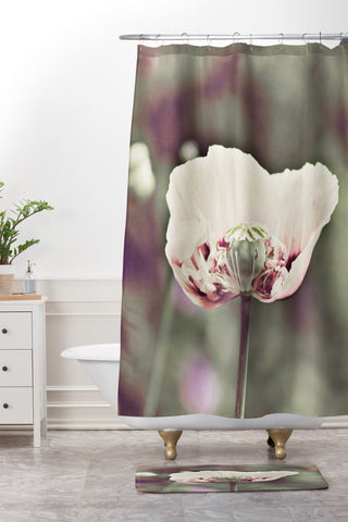 Happee Monkee Violet Poppy Shower Curtain And Mat