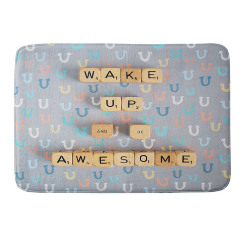Happee Monkee Wake Up And Be Awesome Memory Foam Bath Mat