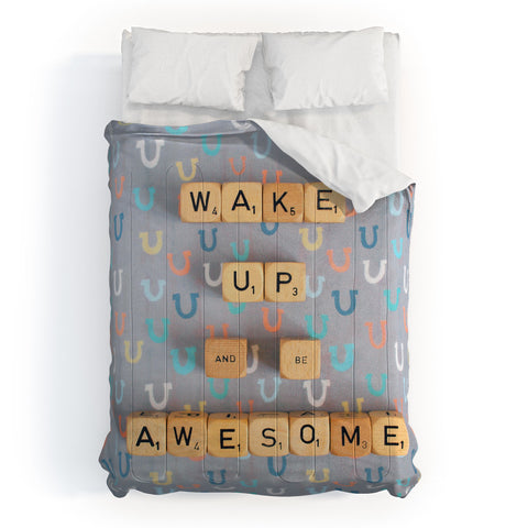 Happee Monkee Wake Up And Be Awesome Comforter
