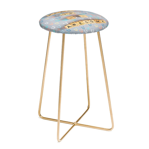 Happee Monkee Wake Up And Be Awesome Counter Stool