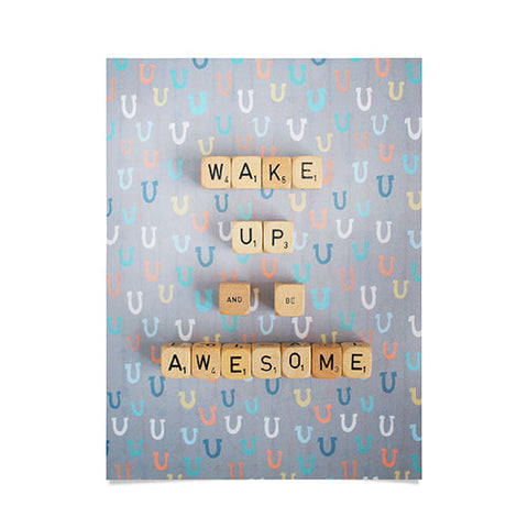 Happee Monkee Wake Up And Be Awesome Poster