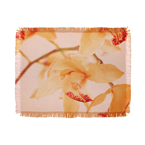 Happee Monkee Wild Orchids 2 Throw Blanket