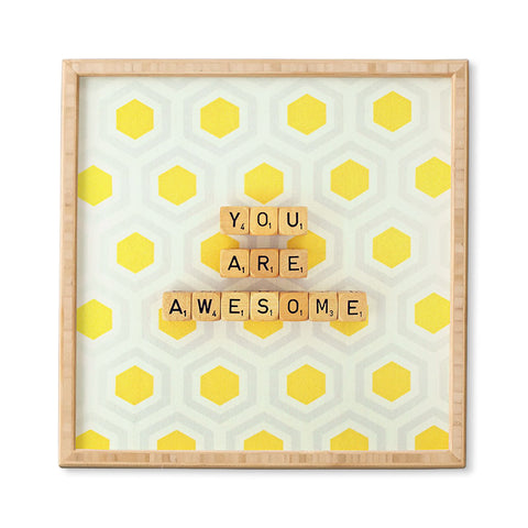 Happee Monkee You Are Awesome Framed Wall Art