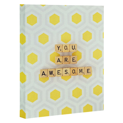 Happee Monkee You Are Awesome Art Canvas