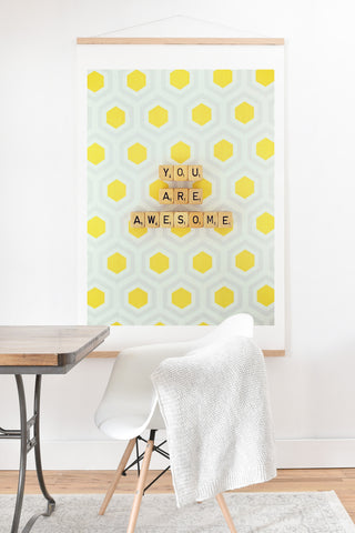 Happee Monkee You Are Awesome Art Print And Hanger