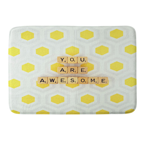 Happee Monkee You Are Awesome Memory Foam Bath Mat