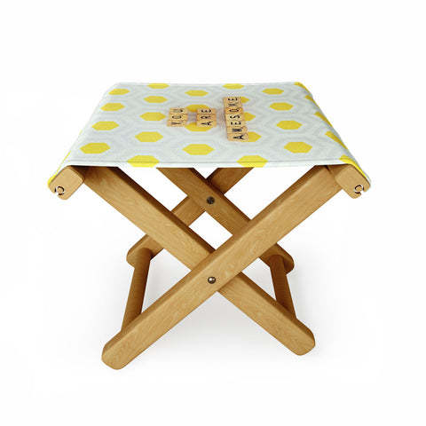 Happee Monkee You Are Awesome Folding Stool