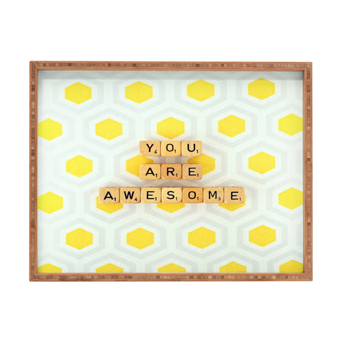 Happee Monkee You Are Awesome Rectangular Tray