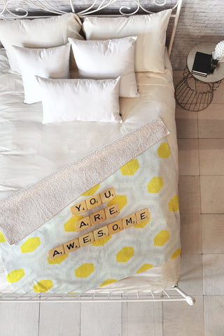 Happee Monkee You Are Awesome Fleece Throw Blanket