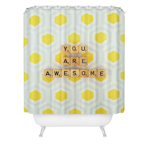 Happee Monkee You Are Awesome Shower Curtain
