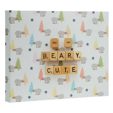 Happee Monkee You Are Beary Cute Art Canvas