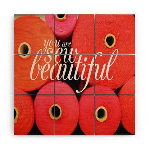 Happee Monkee You Are Sew Beautiful Wood Wall Mural