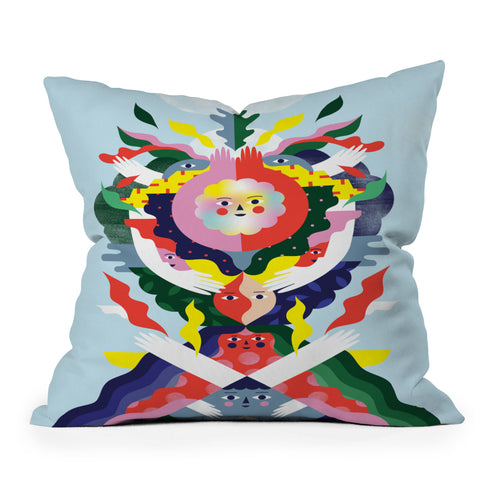 Happyminders Bloom Mandala Throw Pillow