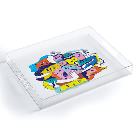 Happyminders Build Each Other Up Acrylic Tray
