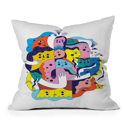 Happyminders Build Each Other Up Throw Pillow