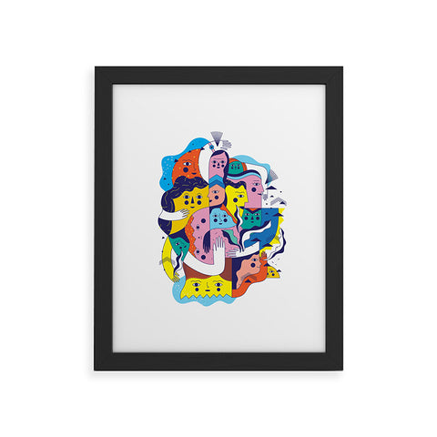 Happyminders Build Each Other Up Framed Art Print