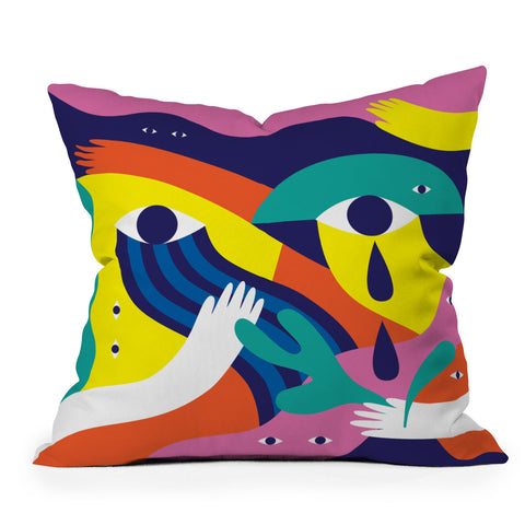 Happyminders Eyes that Cry 1 Throw Pillow