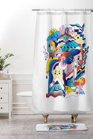 Happyminders We the People Shower Curtain And Mat