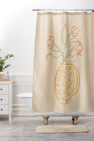 Harumy Arrangement 03 Shower Curtain And Mat