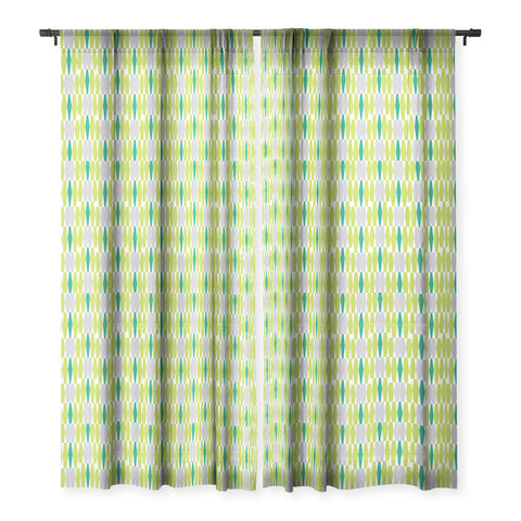 Heather Dutton Abacus Emerald Sheer Window Curtain