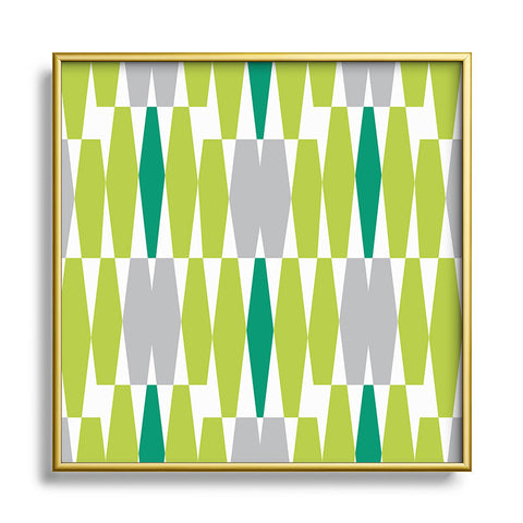 Heather Dutton Abacus Emerald Metal Square Framed Art Print