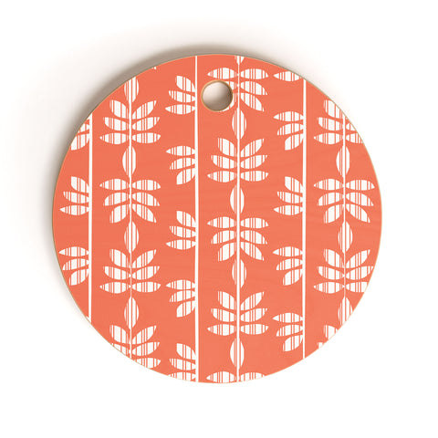 Heather Dutton Abadi Coral Cutting Board Round