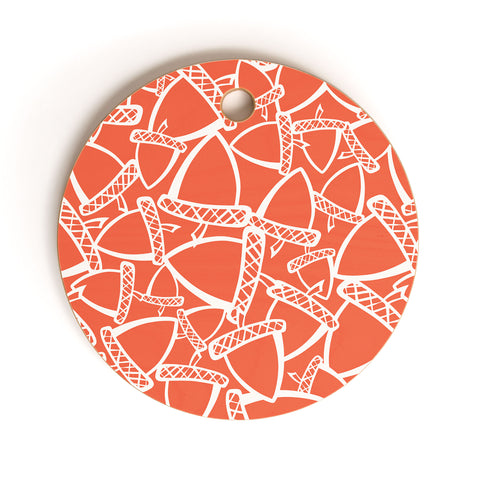 Heather Dutton Acorn Stash Cutting Board Round