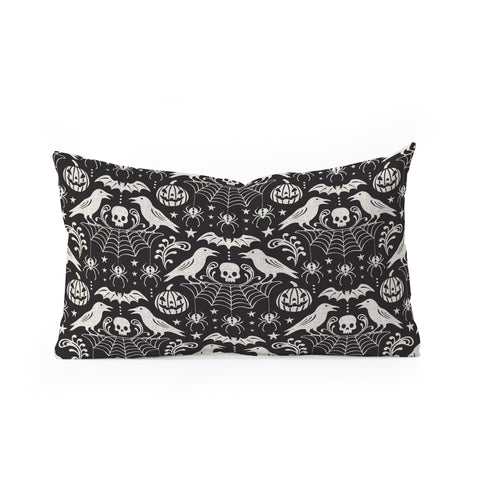 Heather Dutton All Hallows Eve Black Ivory Oblong Throw Pillow