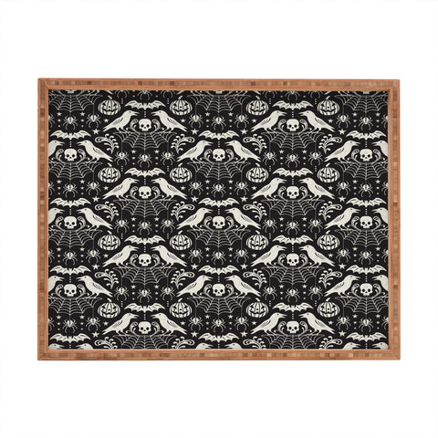 Heather Dutton All Hallows Eve Black Ivory Rectangular Tray
